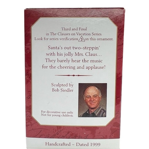 Hallmark Keepsake Ornament 1999 The Clauses on Vacation #3 in Collector's Series - Picture 7 of 8